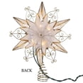 thumbnail image 3 of Kurt S. Adler  10-Light LED 6-Point Brass Plated Capiz Star with Scroll Design Tree Topper, 3 of 3