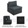 thumbnail image 4 of Euroco 7 Pieces Patio Conversation Set, Outdoor Sectional Wicker Sofa Set with Pillows,Outdoor  Patio Set for Garden, Deck, Gray, 4 of 10