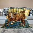 thumbnail image 2 of WERPE Highland Cow Throw Blanket Highland Cattle Blanket Gifts for Girls Women Adults Kids Soft Cozy Warm Plush All Season Lightweight Cow Blanket Decor for Couch Bed Sofa Dorm Office ' White, 2 of 6