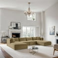 thumbnail image 2 of Meridian Furniture 6-Piece Camel Corduroy Performance Fabric Modular Sectional, 2 of 13