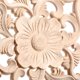 thumbnail image 3 of Wood Carved Appliques, 2Pcs Wooden Decorative Onlays, Unpainted Furniture Center Decals for Cabinet Dresser Bed Door Wall, 3 of 5