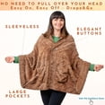 thumbnail image 2 of Manta poncho EzRallora Boho Chic, portátil, marrón, 2 of 7