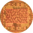 thumbnail image 1 of Ahgly Company Indoor Round Oriental Orange Traditional Area Rugs, 3' Round, 1 of 1