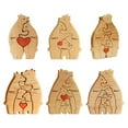 thumbnail image 4 of Wooden Bear Family Statue Animal Statue 3-PERSON FAMILY, 4 of 5