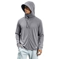 thumbnail image 5 of Stamzod Fishing Shirts for Men Summer Long Sleeve Sun Protection Hoodie Jacket Men's Rash Guard with Pocket Gray-1 XXXL, 5 of 5
