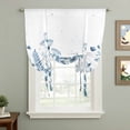 thumbnail image 2 of Blue Spring Floral Tie Up Curtains for Windows, Adjustable Balloon Window Shades, Watercolor Elegant Pastoral Flowers Kitchen Window Treatments Adjustable Roll Up Curtain for Basement/Nursery 52"x45", 2 of 8