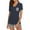Navy, variant on Oalirro Summer Pajamas for Women Casual Short Sleeve Top with Shorts Homewear 2 Piece Pjs Shorts Set Black,L