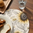 thumbnail image 4 of Round Placemats Sunflower Bees 15 inch Set of 4 Table Mats for Dining Table Retro Art Heat Resistant Non-Slip Kitchen & Home Decorative Place Mat Set, 4 of 8