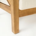 thumbnail image 4 of Elisha Acacia Wood Outdoor Left Arm Loveseat and Coffee Table Set with Cushion, Teak and Beige, 4 of 14