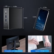 Mini PC with AMD Ryzen 7 8845HS, Upto 5.1GHz, Desktop Computer with 32G DDR5, 512G PCIE4.0 SSD, Windows 11 Pro, HDMI/USB-C, 4K Triple Display, Radeon 780M Graphics, 2.5Gbps LAN, WiFi6E, VESA