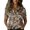 Khaki, variant on QASIEATN Women's Retro Shirt Women's Satin Printed Short Sleeved Shirt Vacation Style Shirt