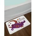 thumbnail image 2 of Sweet Dreams Bath Mat, Crescent Moon with Stars Ethnic Design Inspirations Swirls and Curves Pattern, Non-Slip Plush Mat Bathroom Kitchen Laundry Room Decor, 29.5 X 17.5 Inches, Multicolor, Ambesonne, 2 of 2