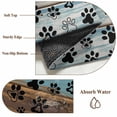thumbnail image 6 of Round Rugs 5Ft, Cute Dog Claws Round Area Rug Washable Indoor Throw Carpet, Farmhouse Blue Wooden Puppy Pawprints Soft Non Slip Circle Rug for Cabinet Bathroom Home Decor Aesthetic, 6 of 8