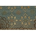 thumbnail image 3 of Feizy Qing Transitional Floral & Botanical, Blue/Green/Brown, 2' x 3' Accent Rug Sheen Fade Resistant Casual Ikat Design Carpet for Living Dining Bed Room, 3 of 4