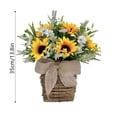 thumbnail image 4 of zhangmingg Farmhouse Spring Sunflower Hanging Floral Garland for Wall Front Door Decoration, 4 of 8