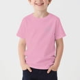 thumbnail image 4 of Ohufall Boys Girls T Shirt Solid Color Small Print Summer Tshirts Toddler Fashion Casual T-shirts 1-13 Year, 4 of 6