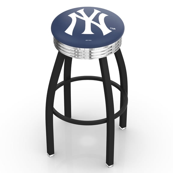 New York Yankees 30" Swivel Counter Stool with Chrome Accent