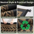 thumbnail image 2 of SIXHOME Outdoor Rug 8'x10' Waterproof Reversible Patio Rug Boho Geometric Indoor Outdoor Rugs Lightweight Plastic Straw Ourdoor Carpet for RV Camping Deck Balcony Modern Porch Decor Black and Brown, 2 of 7