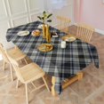 thumbnail image 3 of Gray Black Checkered Pattern Rectangle Tablecloth 60"x102",Waterproof Polyester Rectangle Table Cloth, Wipeable Spillproof Polyester Tablecloth for Dining, Camping, Indoor and Outdoor, 3 of 6