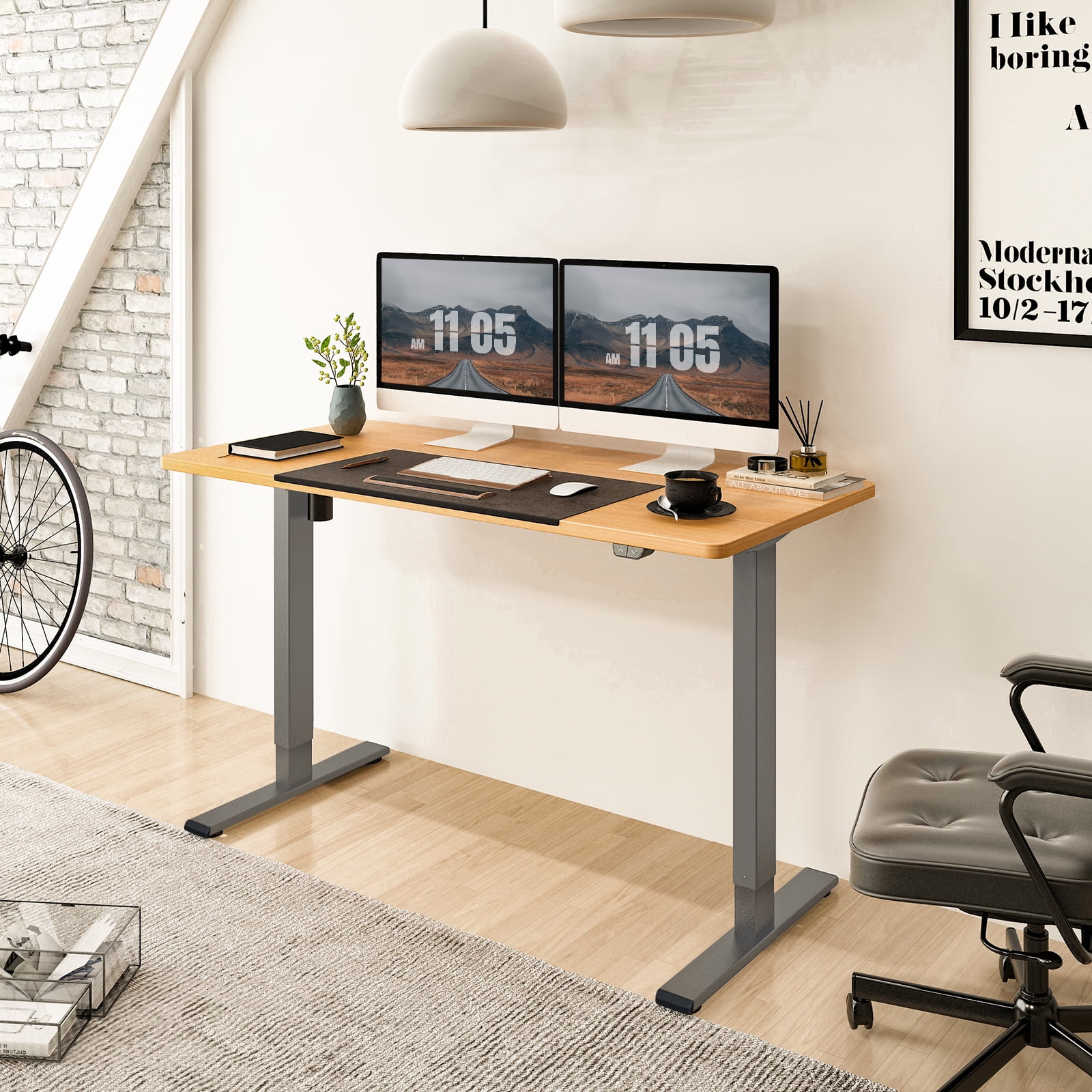 Buy FlexiSpot Home Office Electric Height Adjustable Standing Desk 55 x