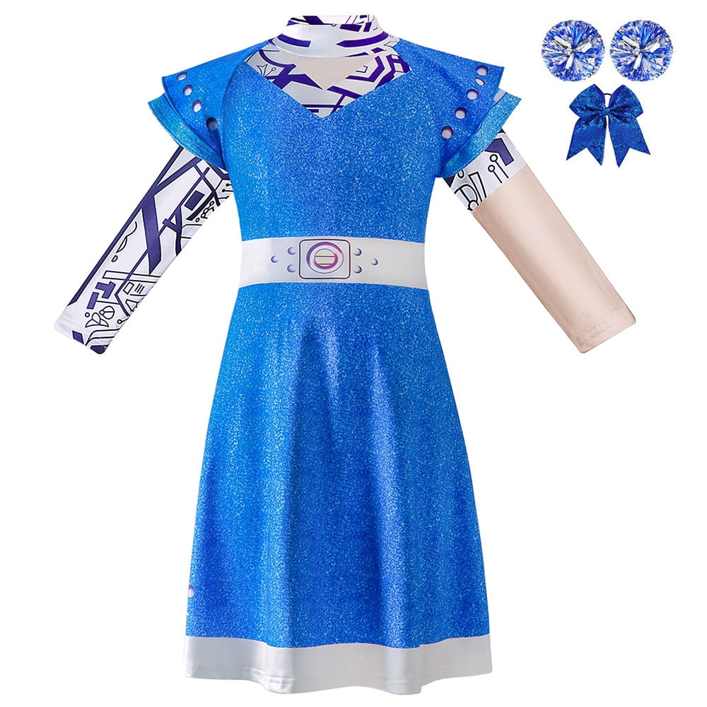 Zombies Alien Girls Costumes Dress Kids Halloween Cosplay Addison