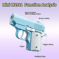 thumbnail image 3 of Juguetes de pistola pequeños impresos en 3D, juguetes de pistola para aliviar el estrés para adultos, juguetes antiestrés adecuados para aliviar el TDAH, ansiedad, juguetes adecuados para amigos, adultos y niños, el mejor regalo (azul blanco) JM Juguete, 3 of 5