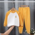 thumbnail image 2 of Savings up to 30% off Children's Sweatshirt Two Piece Set Children's Casual Clothes for Small And Medium Children Yellow 9 Months, 2 of 3
