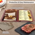 thumbnail image 4 of WeChef 20 pack 8.5"x11" Restaurant Menu Book Covers 4 Page 8 View Book Style for Cafe Hotel Bar Burgundy, 4 of 11