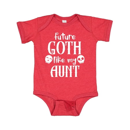 

Inktastic Future Goth Like My Aunt with Skulls Gift Baby Boy or Baby Girl Bodysuit