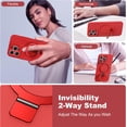 thumbnail image 2 of for iPhone 15 Pro Max Case with Magnetic Ring Stand Silicone Phone Case 6.7" for Women Men [Compatible with MagSafe][Full Camera Protection][Military-Grade Drop Protection], Red, 2 of 11