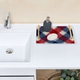 thumbnail image 7 of Bath Accessories Sets Single Print Decorative Tray With Handle For Home Bathroom Bedroom Red White Tartan Pattern, 7 of 7