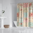 thumbnail image 2 of Pioneer Flower Floral Print Pattern Shower Curtain 84"x72", Bathroom Decorative Shower Curtain Set with 12 Hooks, Waterproof Washable, 2 of 6