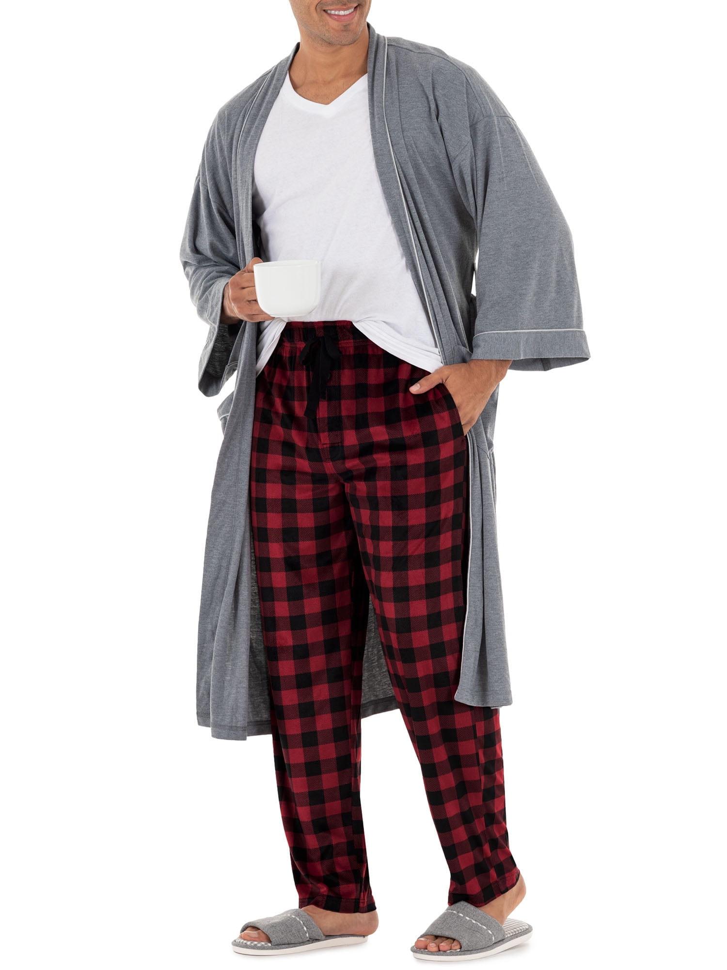 George Men's Fleece Plaid Sleep Pants