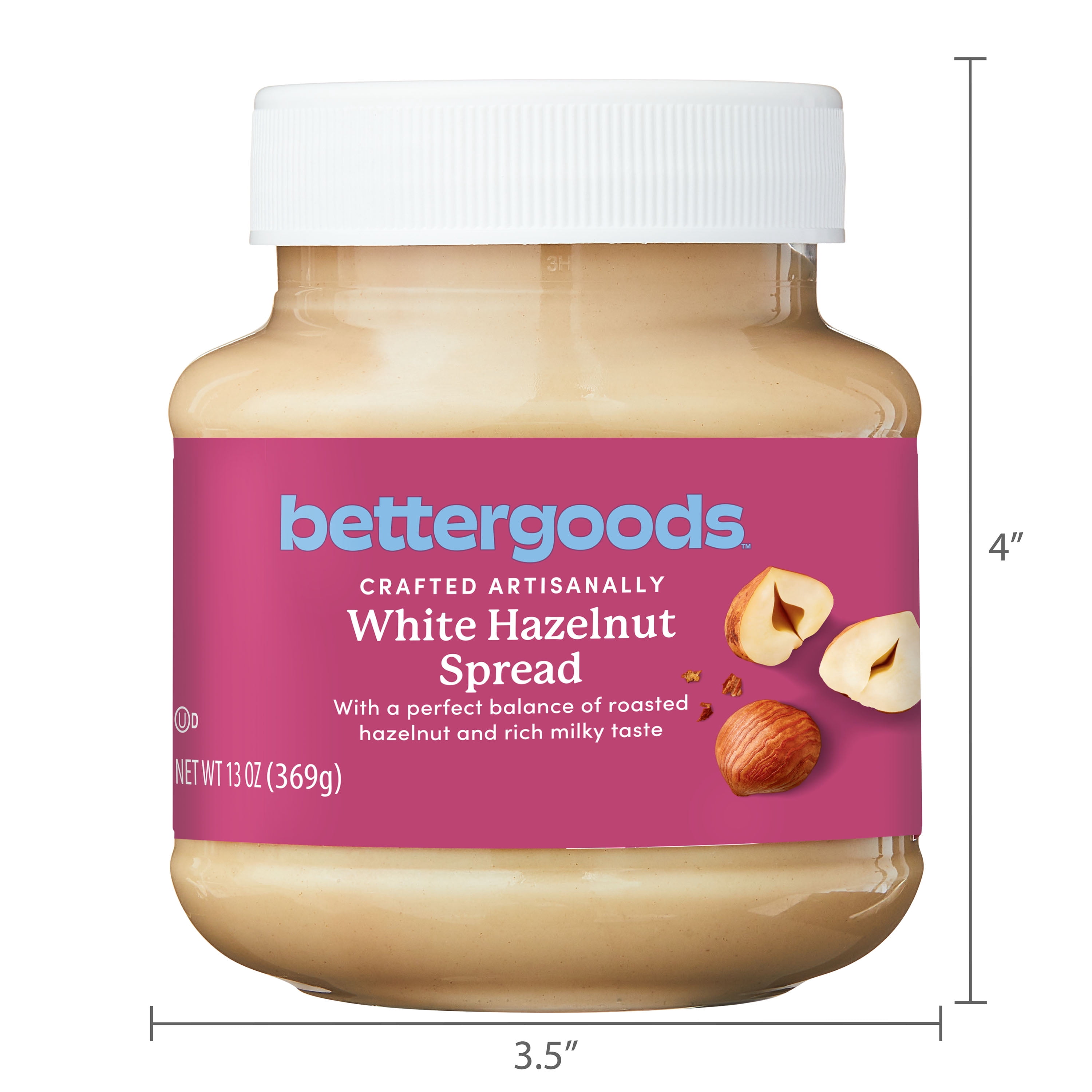 bettergoods Crafted Artisanally White Hazelnut Spread, 13 oz