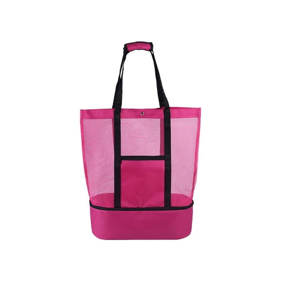 Outdoor Picnic Bag 504015cm 600D Oxford Fabric Wet&Dry Separation Cooler Bag, Insulated Beach Gym Travel Tote with Mesh Compartment & Side Pocket