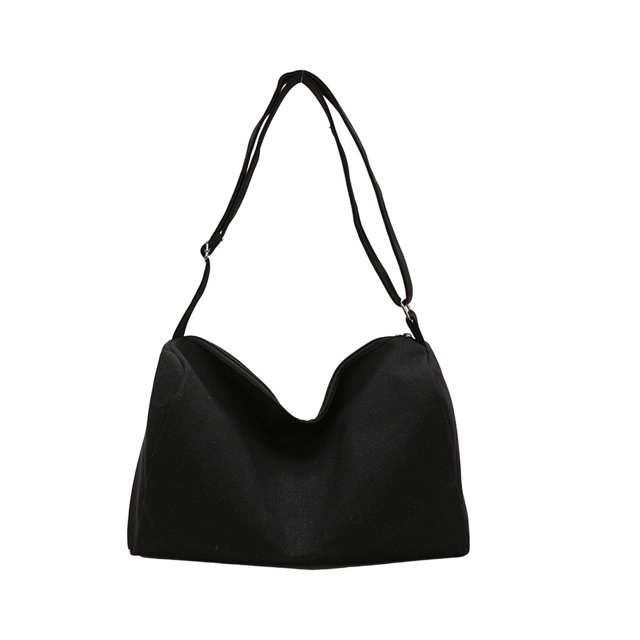 Bolso de mano de moda para mujer, bolso de lona, bolso de gran capacidad Hobo, bolsos de lona duraderos Negro Zulema bolsos de hombro de las mujeres