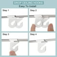 thumbnail image 6 of Uxcell Drop Ceiling Hooks Metal T-Bar Track Clip Suspended Drop Ceiling Tiles Ceiling Hooks for Hanging Plants & Decorations 45Pcs, 6 of 7
