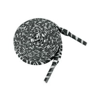 INSPIRE CHIC Printed Shoelaces Animal Pattern Flat Shoe Laces for Sneakers 2 Pairs White-Black 160cm/62.99"