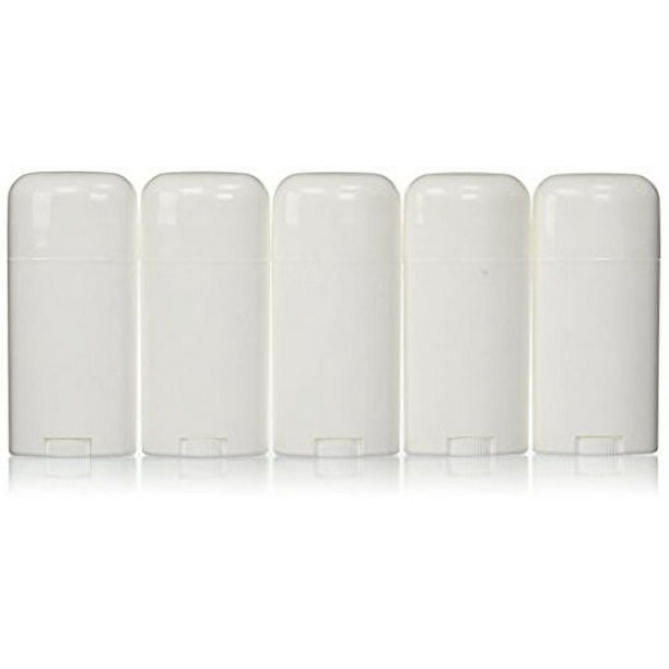 Contenedor de desodorante ovalado vacío de 30 ml, tubo de plástico recargable giratorio para desodorantes de bricolaje, paquete de (5) de Yellow Brick Road