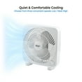 thumbnail image 6 of Comfort Zone 9" 3-Speed Portable Box Fan for Home, White, 6 of 9