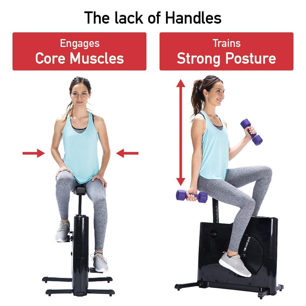 Daiwa Felicity Compact Exercise Bike – 8-Level Magnetic Resistance, Stationary Square Bike for Home & Under-Desk Workouts – Indoor Cycling Fitness Bicycle