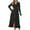 Black, variant on Elainilye Fashion Summer Dresses for Women 2024 Sexy Vintage V Neck Long Sleeve Solid Dresses Long Dress,Black