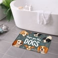 thumbnail image 3 of FJPT Hope You Like Dogs Non Slip Flannel Floor Mat Kitchen Mat For Bathroom Kitchen Bedroom Decor 24x16 inch, 3 of 5