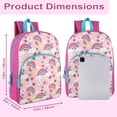 thumbnail image 6 of 15 Inch Fun Printed Backpack with Front Zippered Pocket & Padded Adjustable Shoulder Straps in Radiant Rainbows, 6 of 7
