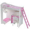 "Constructive Playthings Todays Girl Doll Loft Bed 8-Piece Playset - For 18"" Dolls and Accessories - Ages 4+"