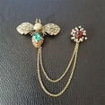 thumbnail image 5 of Vintage Honey Bee Brooch Pins For Women Men Cz Crystal Animal Insect Honeybee Lapel Pin Badge Dainty Hanging Tassel Chains Collar Shirt Corsage Hat Scarf Tie Accessories Fashion Birthday Jewelry Gift, 5 of 11