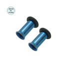 thumbnail image 1 of Dark Blue Anodized Titanium Tunnel Eyelet Plugs - 6 Gauge, 1 of 1