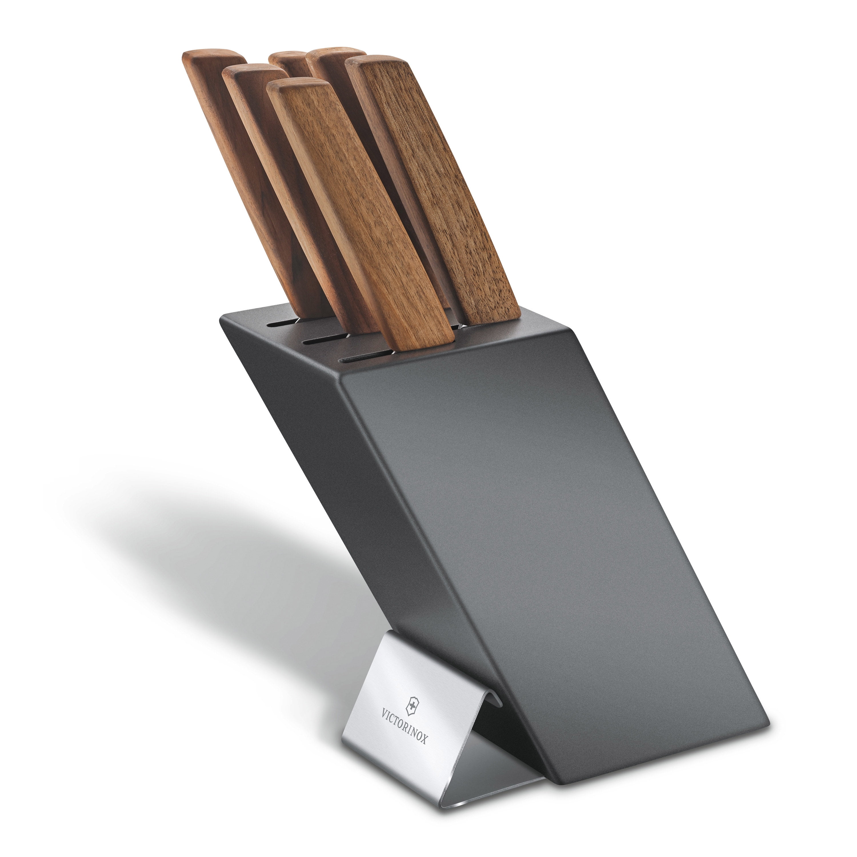 Victorinox Swiss Army Swiss Modern 6 Piece Knife Block Set Wood Handle 6.7186.6