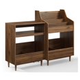 thumbnail image 1 of Crosley Furniture Liam 2-Piece Wood Record Player Stand And Storage Set - Walnut, 1 of 11