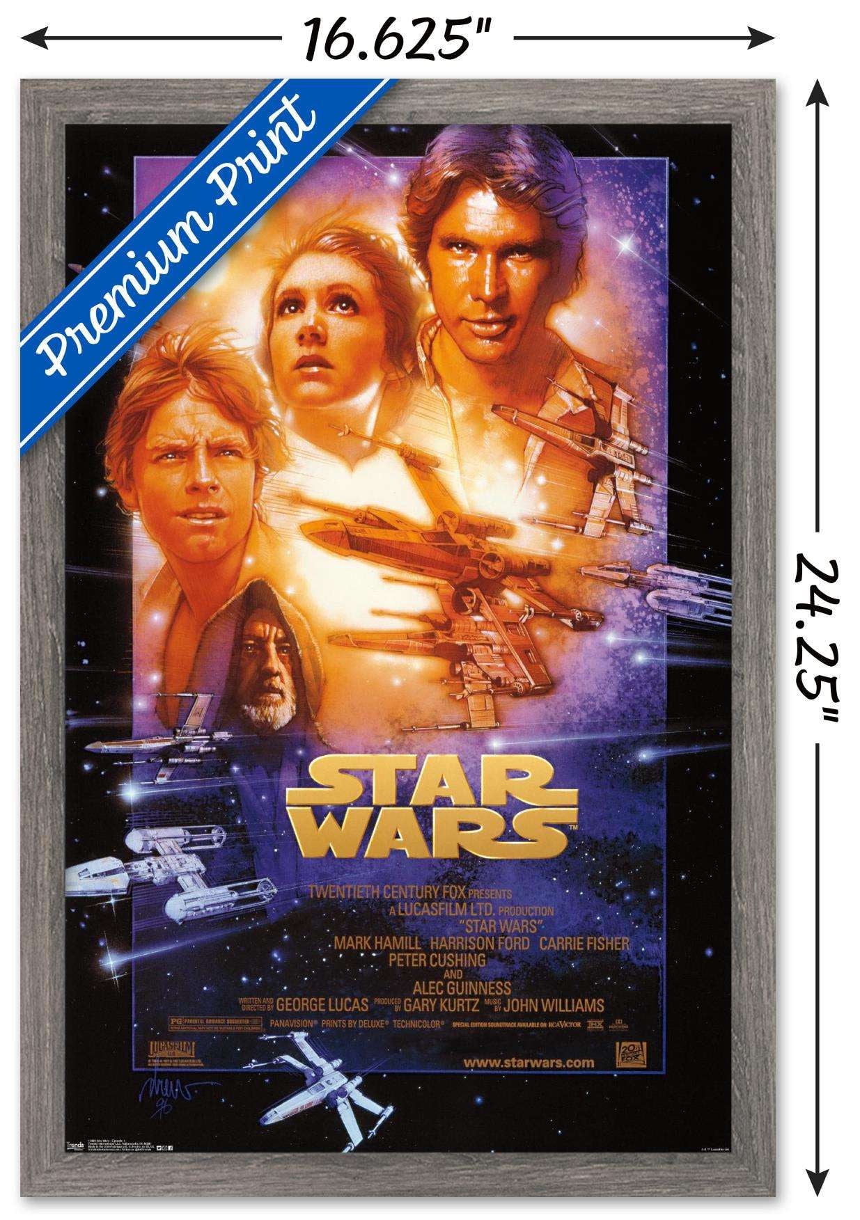 Star Wars: A New Hope - One Sheet Wall Poster, 14.725" x 22.375", Framed